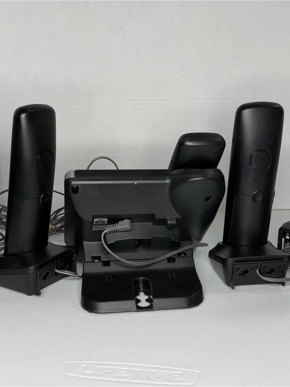 Panasonic Black Cordless Handsets with Orange Backlit Keypads